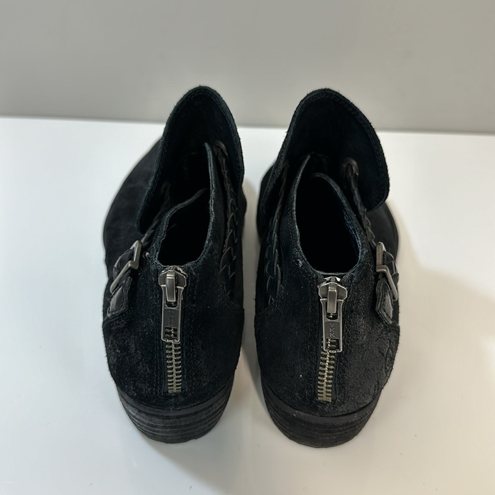 Born Sylvia Black Leather Booties Size 9 - Picture 7 of 16